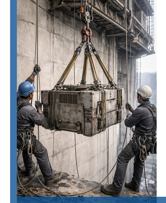 Такелажные работы на высоте, подъем и монтаж грузов в Подольске