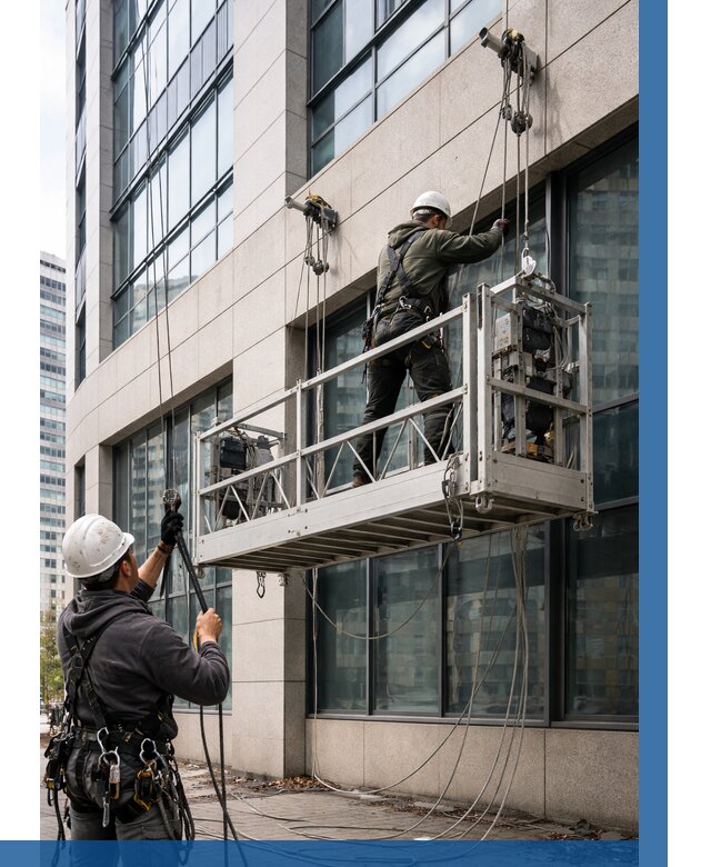 Монтаж и подъем фасадной люльки в Подольске от 12502 р. | ВЫСОТНИК-Пдл