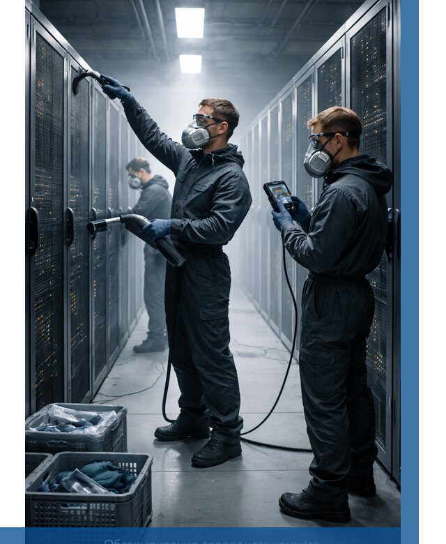 Обеспыливание серверной комнаты в Подольске от 4688 р. | ВЫСОТНИК-Пдл