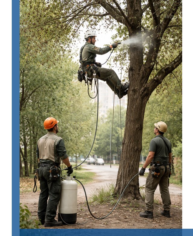 Обработка деревьев от вредителей в Подольске профессиональная защита